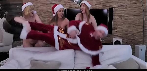  Bad Milfs share a cock for Xmas - ( Lauren Phillips,Kate England )